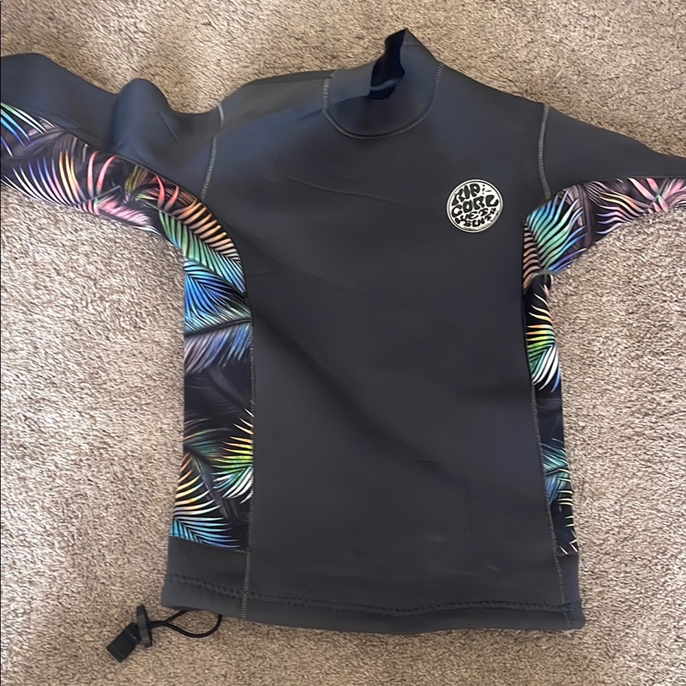 Rip Curl Black and Blue Rashguard Swim Shirt